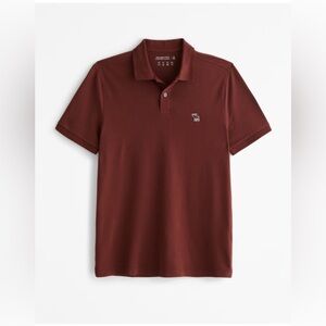 Polo Abercrombie & Fitch brown L cotton excellent condition